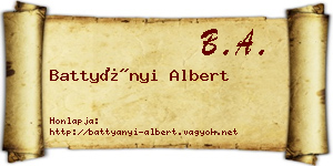 Battyányi Albert névjegykártya