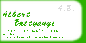 albert battyanyi business card